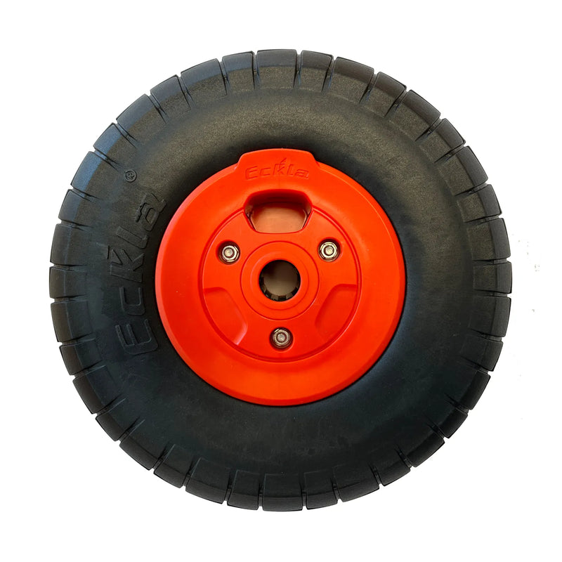 Cargue la imagen en el visor de la galería, Eckla Rad pannensicher 260 mm mit Rollenlager in rot