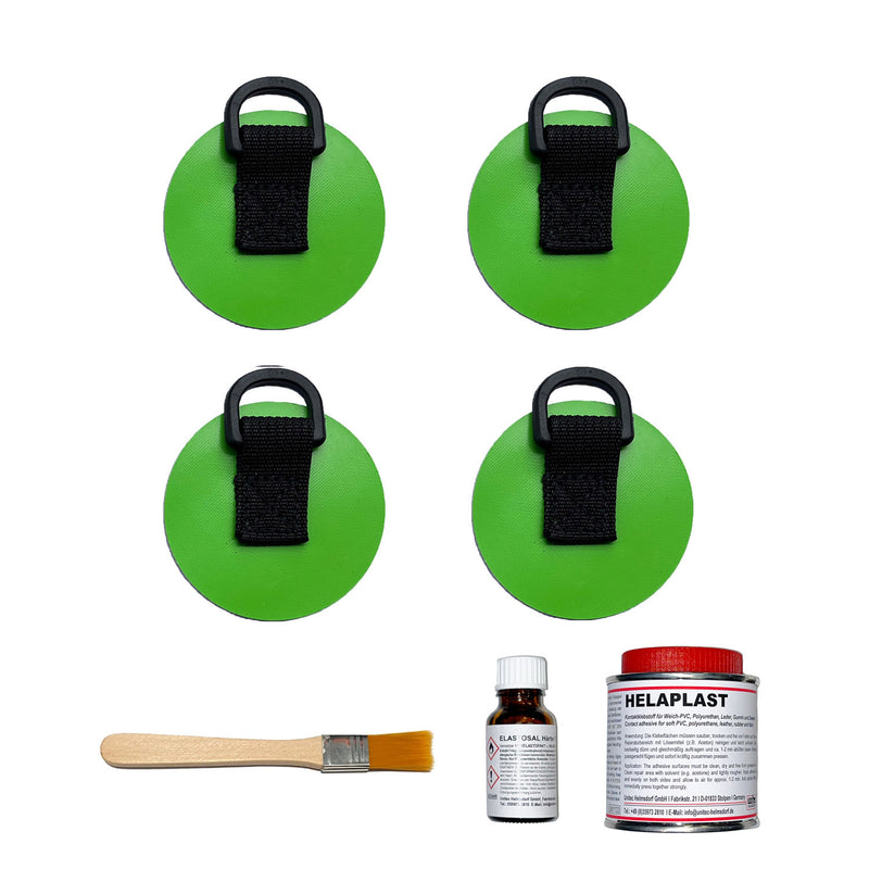 Lade das Bild in Galerie -Viewer, Gumotex D-Ring 4er Vorteilspaket für Bootswagen in hellgrün