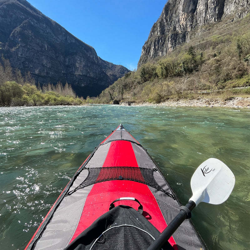 Töltse be a képet a galérianézegetőbe, Gumotex Seashine auf Fluss mit Bergen