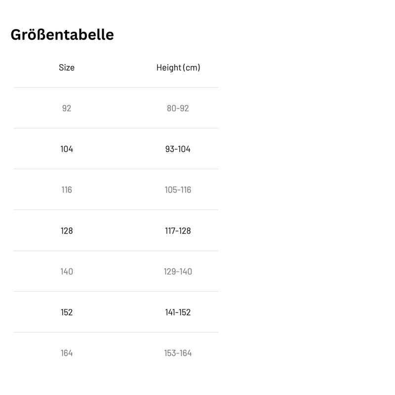 Lade das Bild in Galerie -Viewer, Hiko Größentabelle Bekleidung Kinder