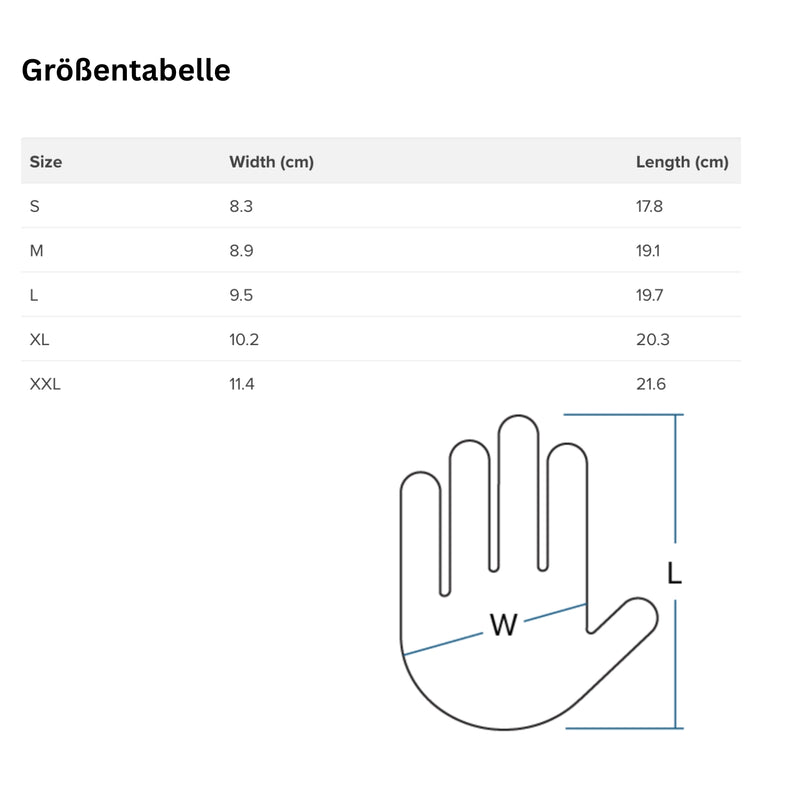 Carica immagine in Galleria Viewer, NRS Größentabelle Handschuhe Herren