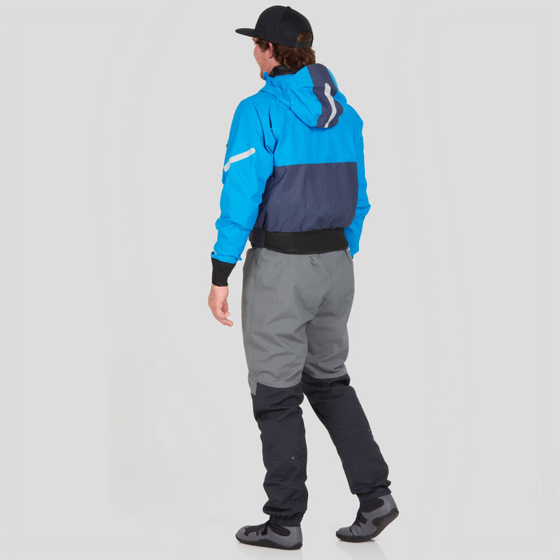 Cargue la imagen en el visor de la galería, NRS Riptide Paddeljacke in blau von hinten getragen