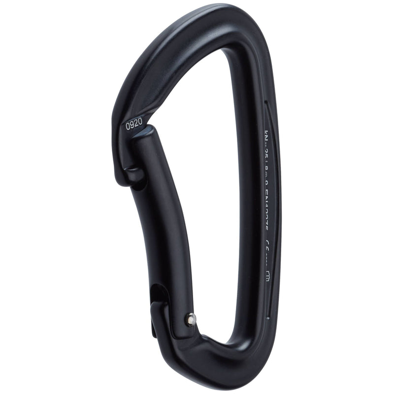 Cargue la imagen en el visor de la galería, NRS Sliq Bent Gate Karabiner in schwarz
