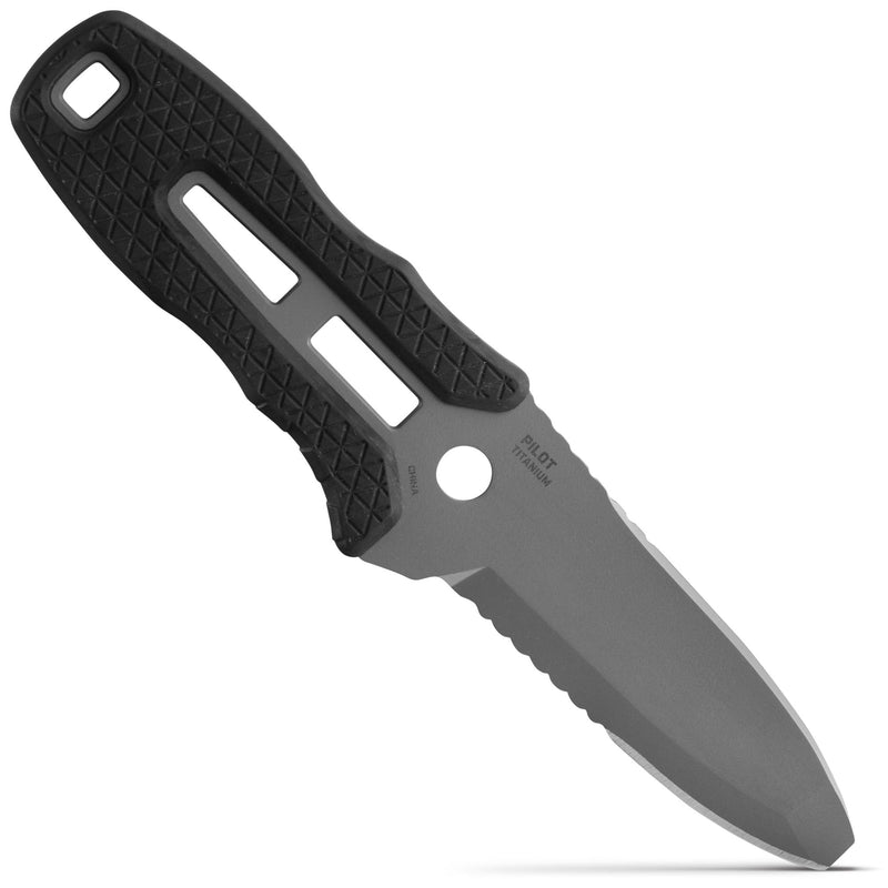 Load image into Gallery viewer, NRS Titanium Pilot Knife Kajakmesser Rückseite