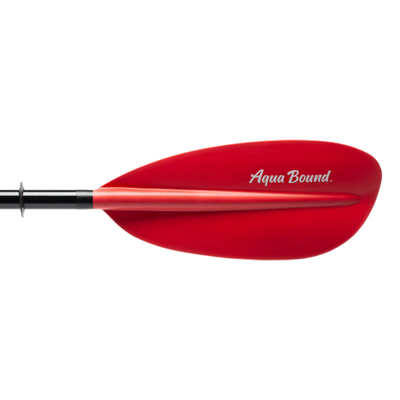 Lade das Bild in Galerie -Viewer, Aqua Bound Manta Ray Fiberglas Doppelpaddel Paddelblatt in rot Rückseite
