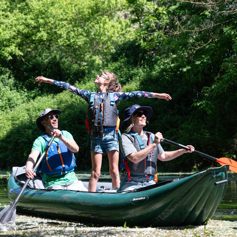 Laad de foto op in Galerie -Viewer, Gumotex Baraka in grün mit Familie
