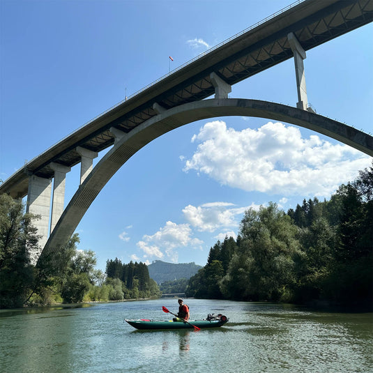 Gumotex Palava in grün im Einsatz