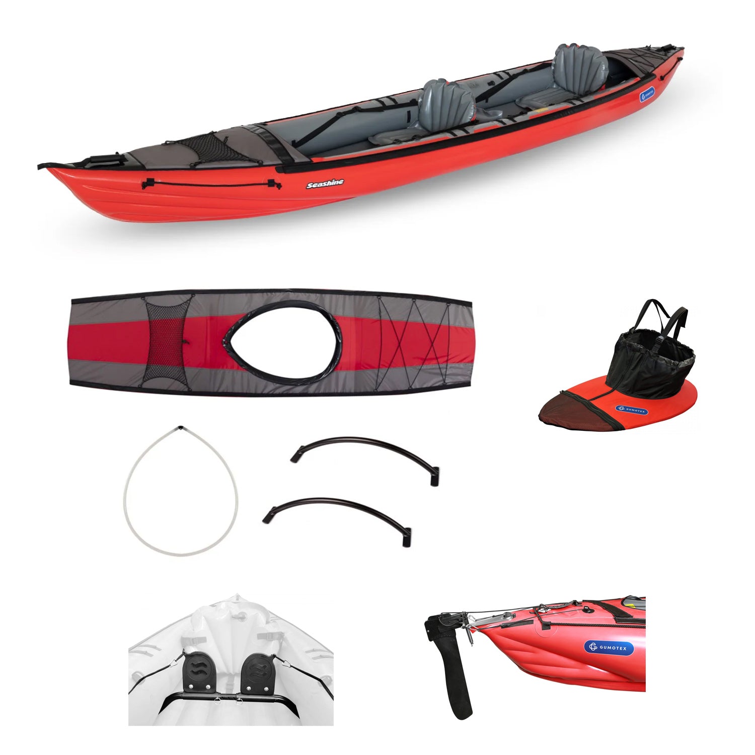 Gumotex Seashine Set 1-Person Cockpit & Rudder | Kanu-Online