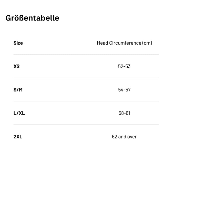 Load image into Gallery viewer, Hiko Größentabelle Kopfbedeckungen

