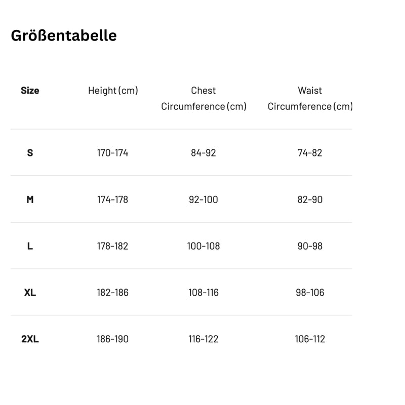 Lade das Bild in Galerie -Viewer, Hiko Größentabelle Neoprenbekleidung

