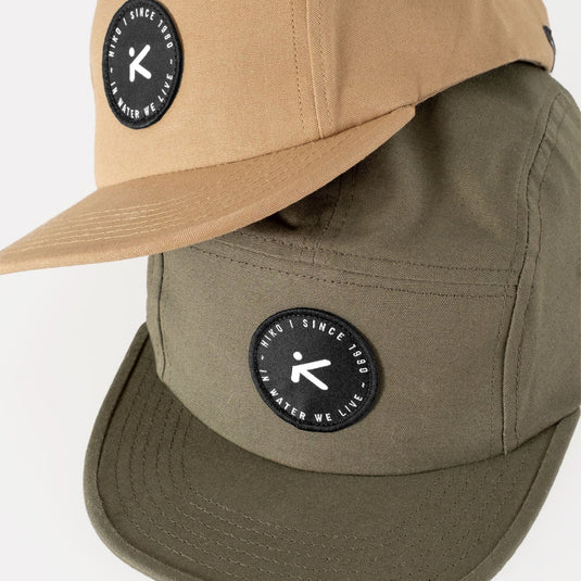 Hiko Icon 5-Panel Caps in Khaki und Oliv