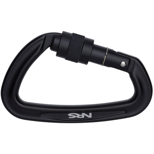 NRS Sliq Screw Lock Karabiner in schwarz geschlossen