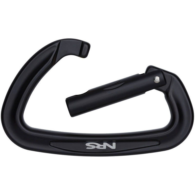 Töltse be a képet a galérianézegetőbe, NRS Sliq Straight Gate Karabiner in schwarz geöffnet
