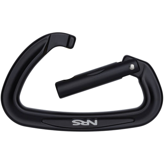 NRS Sliq Straight Gate Karabiner in schwarz geöffnet