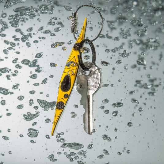 Hobkey Schlüsselanhänger Seekajak in gelb