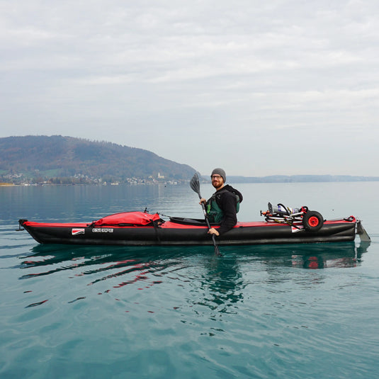 Steve im Grabner Escape 1 Kajak am Attersee