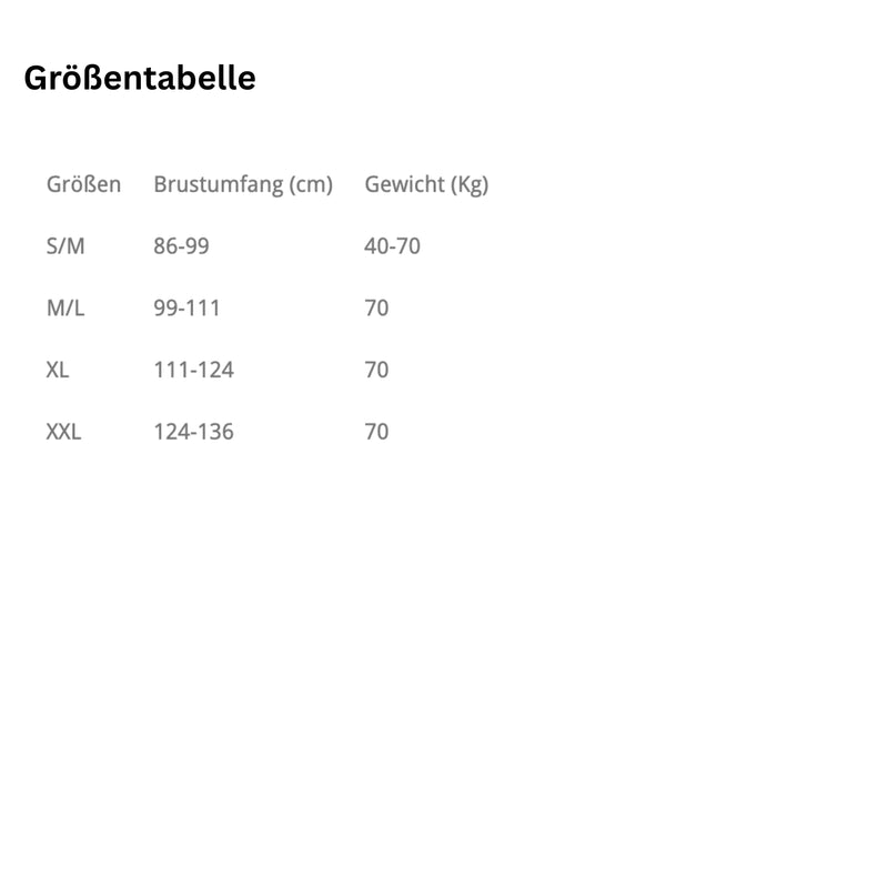 Cargue la imagen en el visor de la galería, Yak Schwimmwesten Größentabelle
