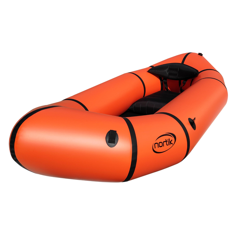 Load image into Gallery viewer, Nortik TrekRaft Packraft in orange
